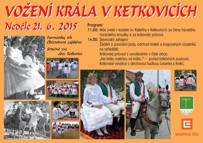 Vožení krála v Ketkovicích 2015