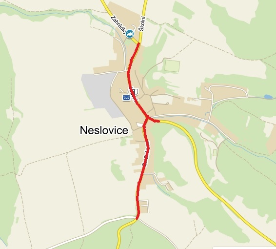Uzavírka v Neslovicích