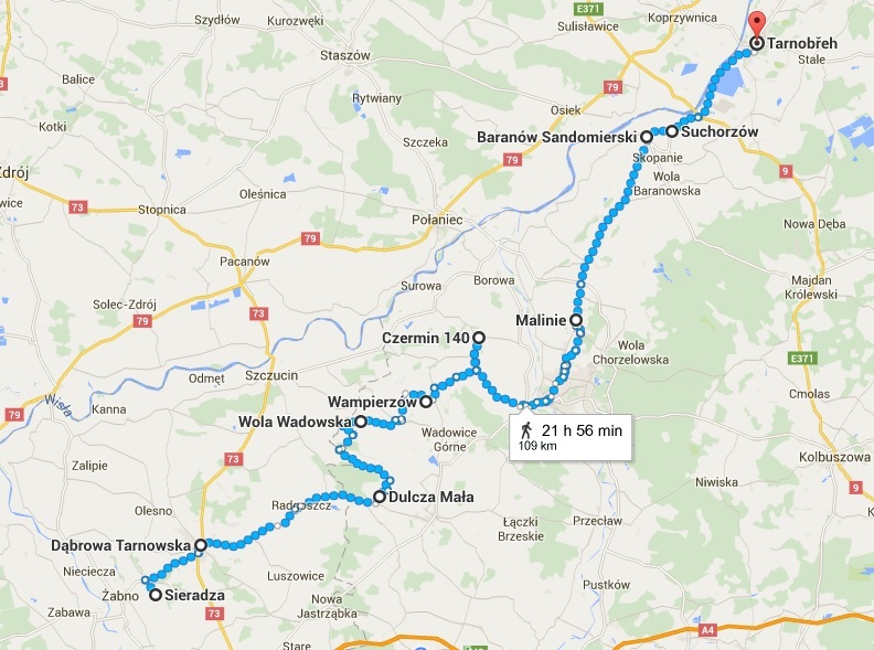 Mapka, část čtvrtá - ze Širadze do Tarnobřehu Mapka, část čtvrtá - ze Širadze do Tarnobřehu